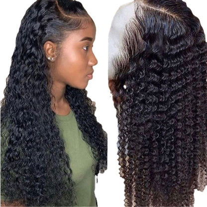 Brazilian Kinky Curly Lace Front Human Hair Wigs 13x4