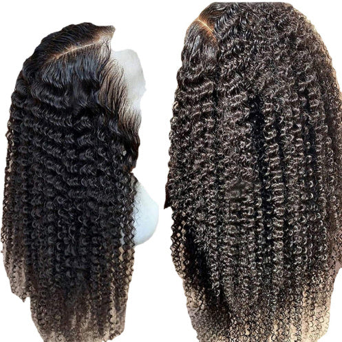 Brazilian Kinky Curly Lace Front Human Hair Wigs 13x4