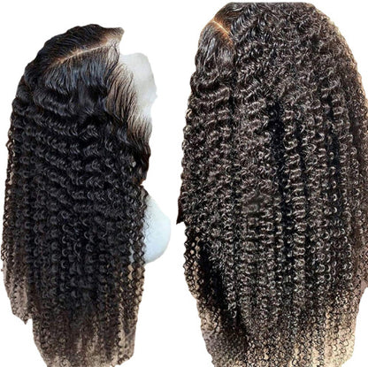 Brazilian Kinky Curly Lace Front Human Hair Wigs 13x4