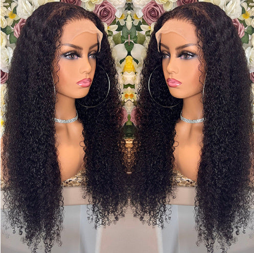 Brazilian Kinky Curly Lace Front Human Hair Wigs 13x4