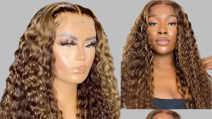 P427 13x6 Water Wave Lace Front Human Hair Wigs